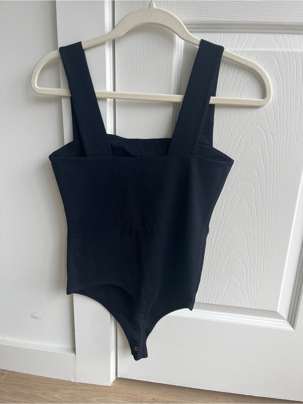 Abercrombie & Fitch Black Square Neck One-Piece Bodysuit